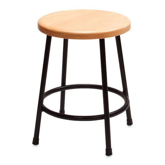 Lyptus Wood and Steel Stool, 18"