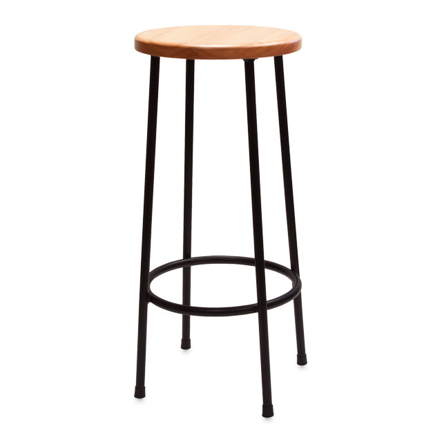 Lyptus Wood and Steel Stool, 30"