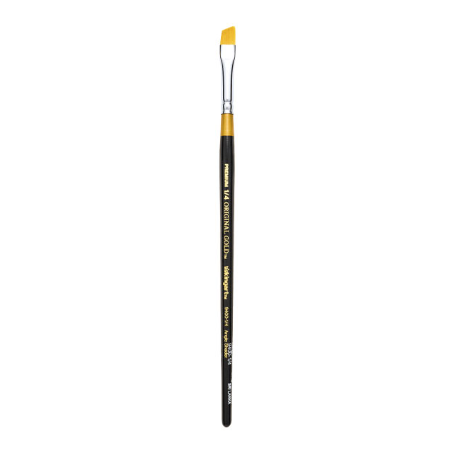 Kingart Original Gold Synthetic Brush - Angle Shader, Size 1/4"