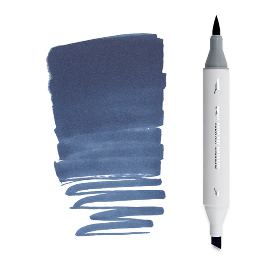 Koda Art Dual Tip Brush Marker - Metallic Blue B114