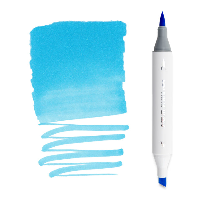 Koda Art Dual Tip Brush Marker - Baby Blue B236