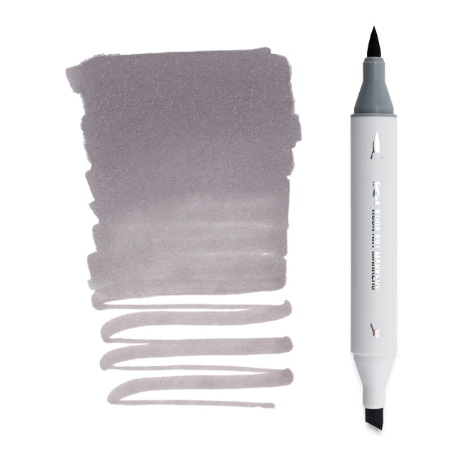 Koda Art Dual Tip Brush Marker - Pale Silver PG40