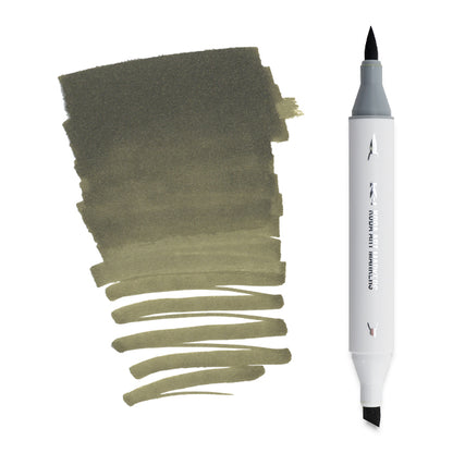 Koda Art Dual Tip Brush Marker - Army Green YG21