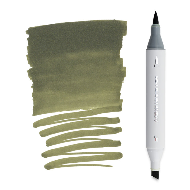 Koda Art Dual Tip Brush Marker - Deep Olive YG37