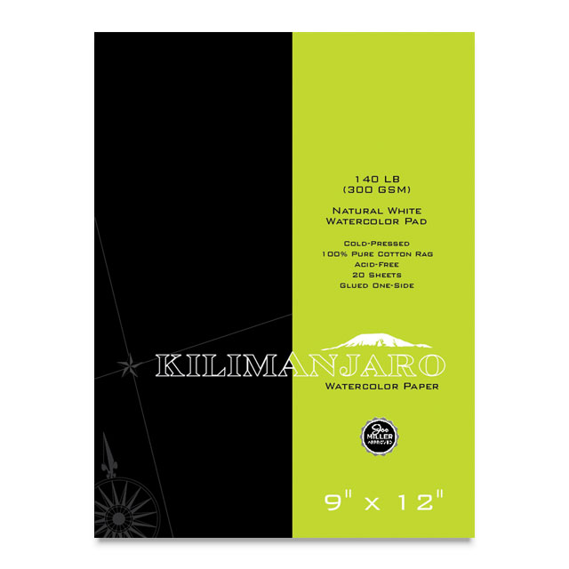 Kilimanjaro Natural White Watercolor Pad, 140 lb., 9" x 12"