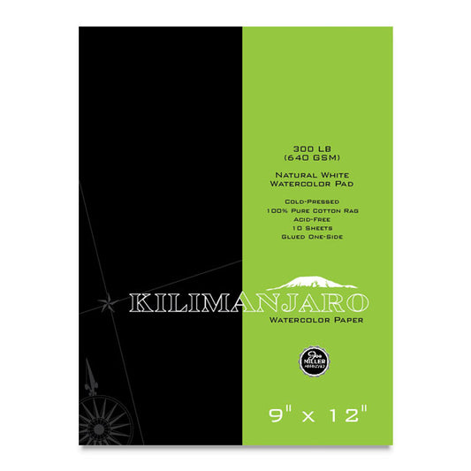 Kilimanjaro Natural White Watercolor Pad, 300 lb., 9" x 12"