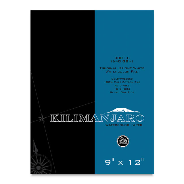 Kilimanjaro Original Bright White Watercolor Pad, 300 lb., 9" x 12"