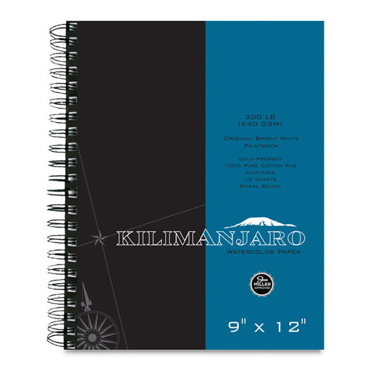 Kilimanjaro Original Bright White Watercolor Paintbook, 300 lb., 9" x 12"