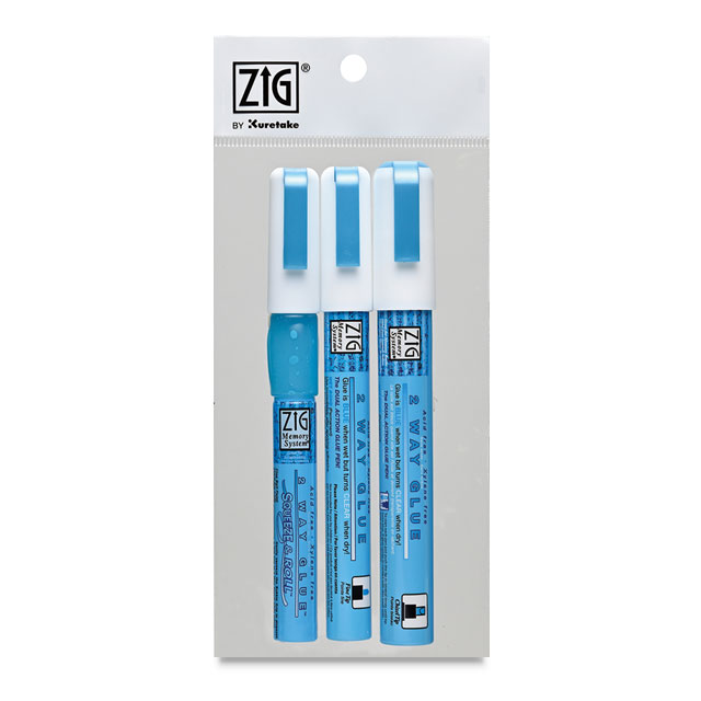 Zig 2 Way Glue Pen - Set of 3