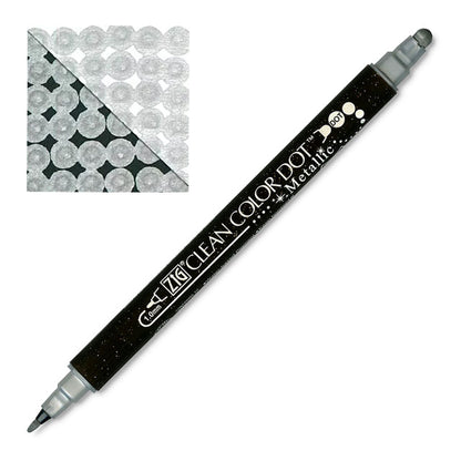 Zig Clean Color Dot Marker - Metallic Silver