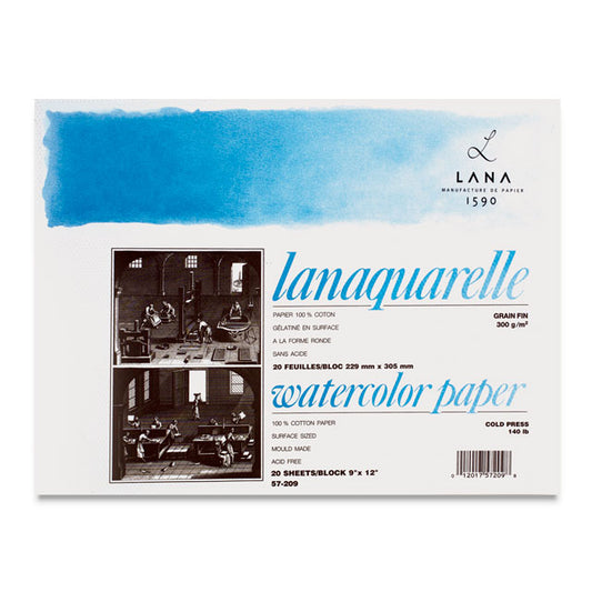 Lanaquarelle Watercolor Block, 9" x 12"