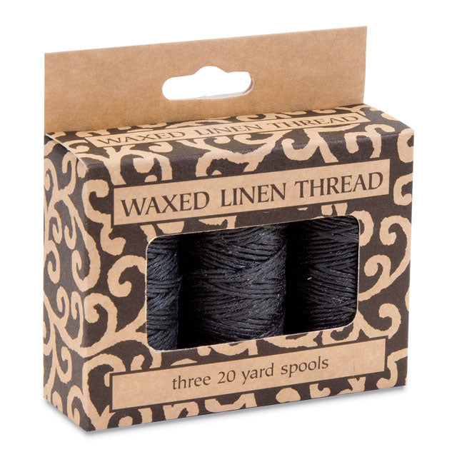 Waxed Linen Thread, Black