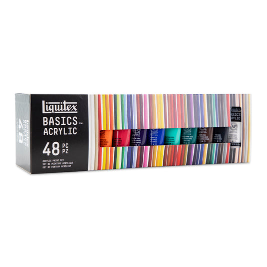 Liquitex Basics Acrylic Color Set, 48 Assorted Colors