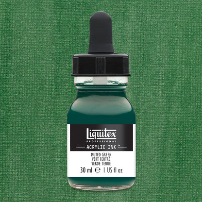 Professional Acrylic Ink, Muted Green, 30 ml.