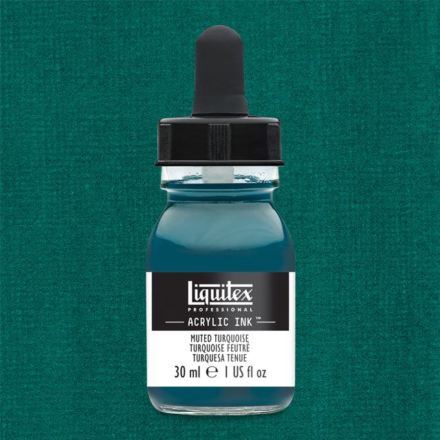 Professional Acrylic Ink, Muted Turquoise, 30 ml.