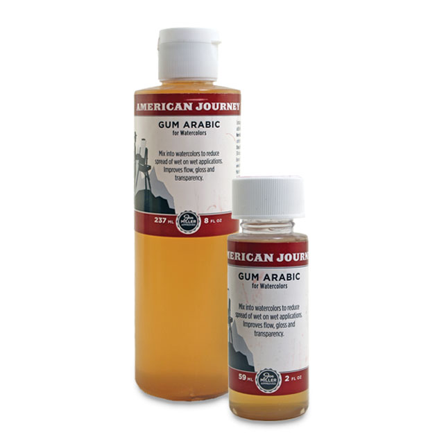 Liquid Gum Arabic, 2 oz. and 8 oz. bottles