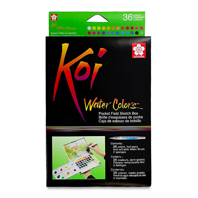 Koi Watercolor Pocket Field Sketch Box