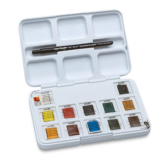 Assorted Colors Watercolor Set of 12 Pans