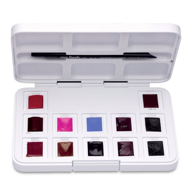 Pinks & Violets Watercolor Set of 12 Pans