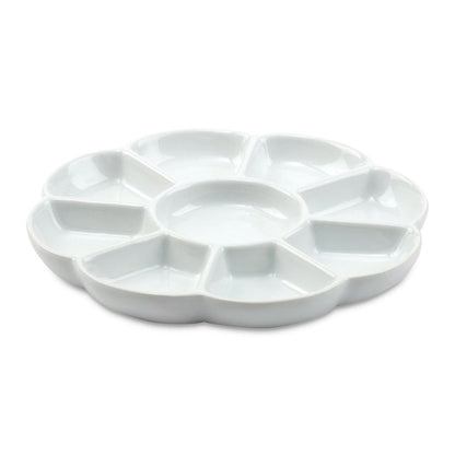 9-Well Porcelain Flower Palette (8" diameter)