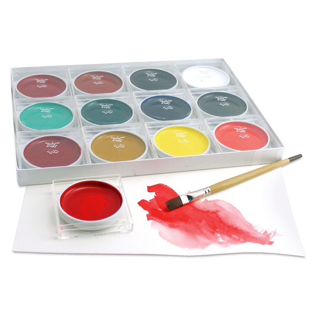 12 Piece Sumi-e Watercolor Set (Brush and Paper not included.)