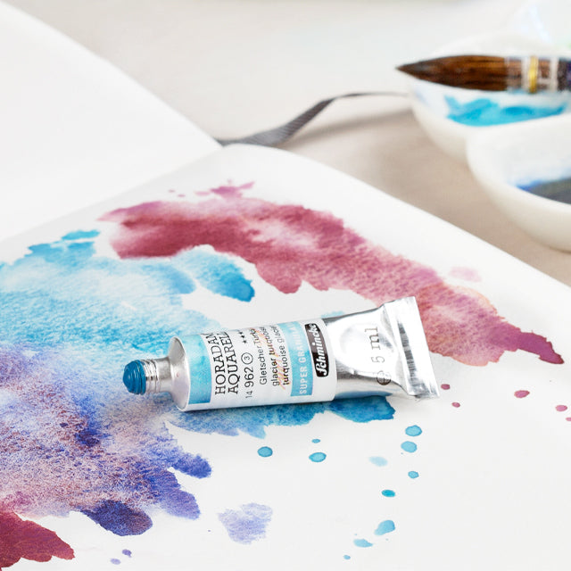 Horadam Aquarell Super Granulating Watercolor Tube with Paint Swatch