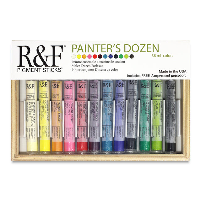 R&F Handmade Paints Pigment Stick Set, 6-Colors, Opaque Colors 2024