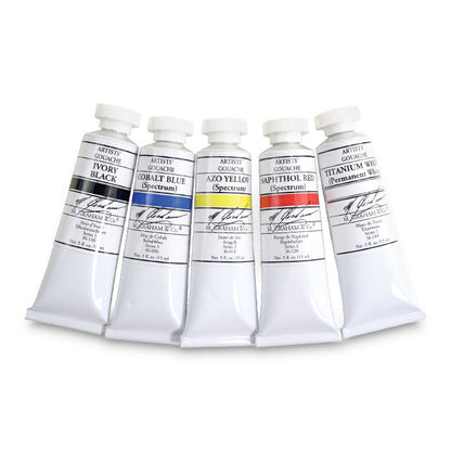 M. Graham Artists' Gouache, Primary Colors Set of 5