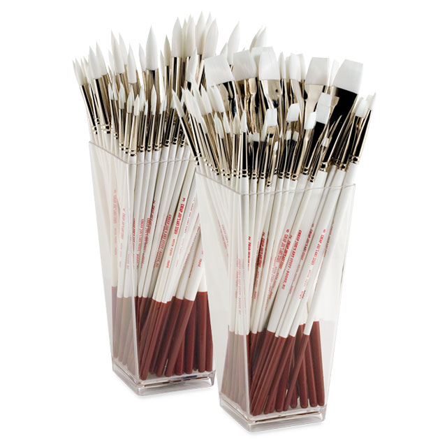 White Synthetic Oil & Acrylic Brush Sets