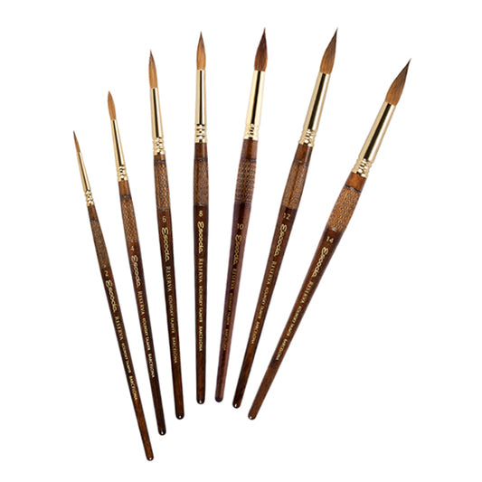 Kolinsky-Tajmyr Sable Pointed Round Brushes