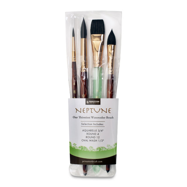 Neptune Series 4750 Synthetic Squirrel, Brush Set of 4