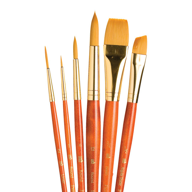 White Taklon Brushes