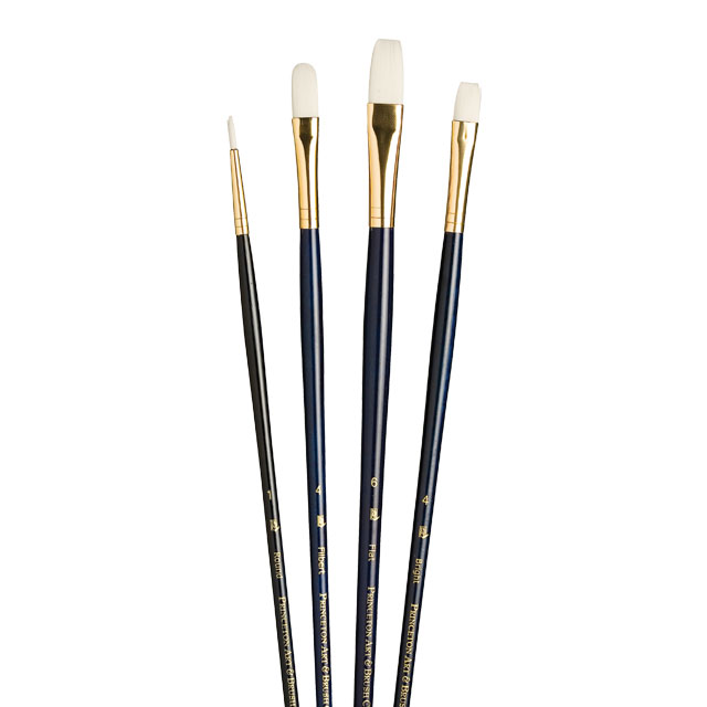 White Taklon Brushes