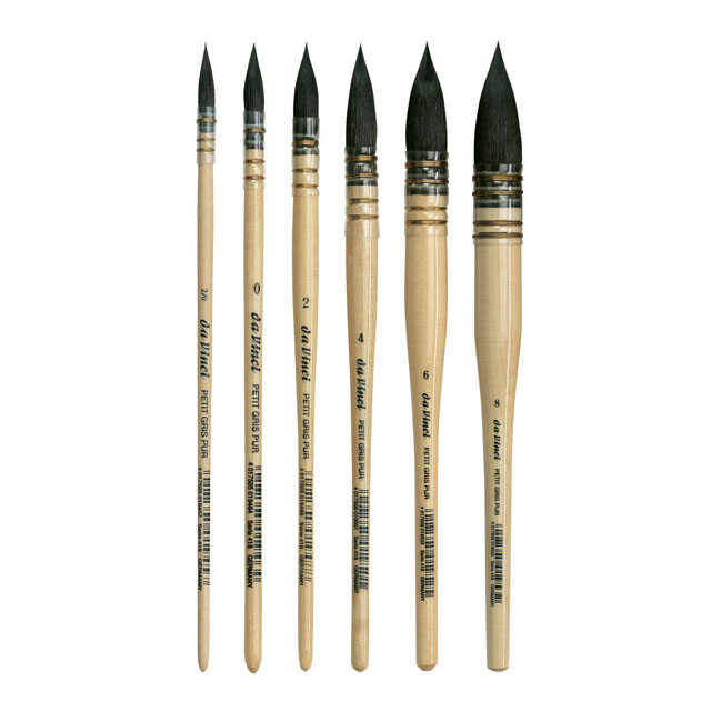 Petit Gris Squirrel Quill Brushes