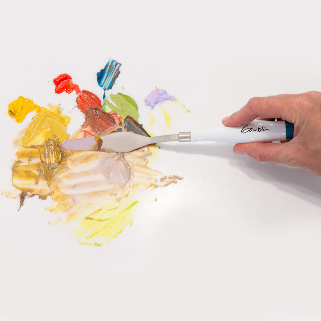 Palette Knife Paint Mixing