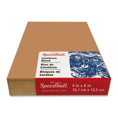 Speedball Mounted Linoleum Printing Block