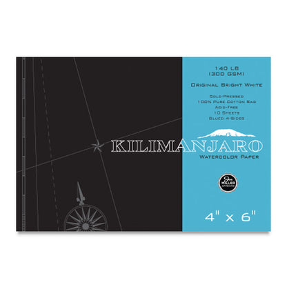 Kilimanjaro Original Bright White Watercolor Block, 140 lb., 4" x 6"