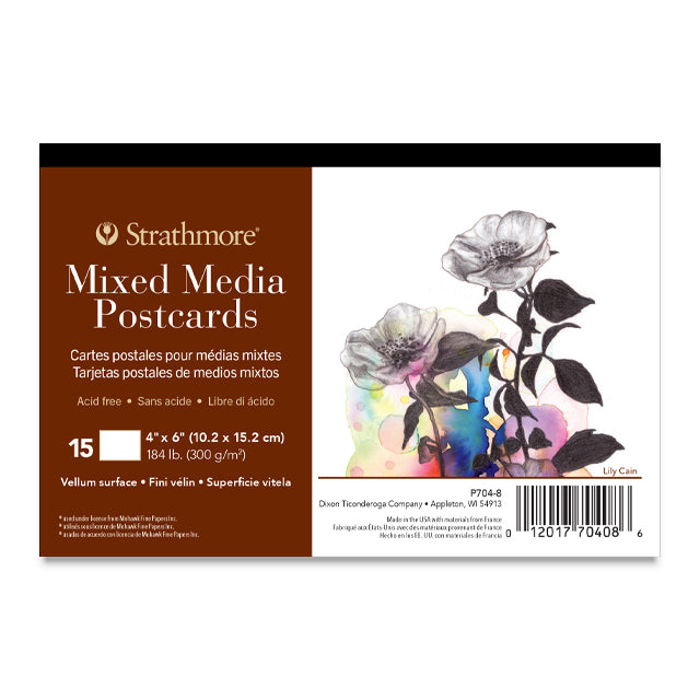 400 Series Mixed Media Postcard Pad - White