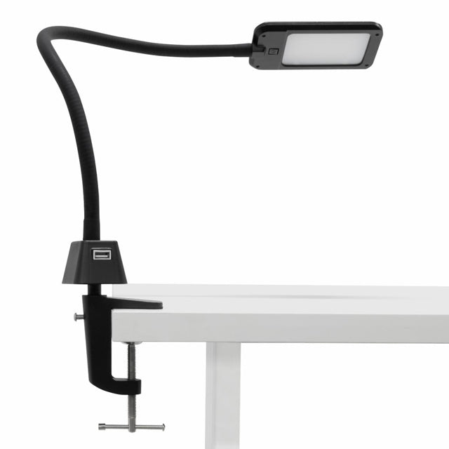 LED Flex Clamp Lamp with USB Port