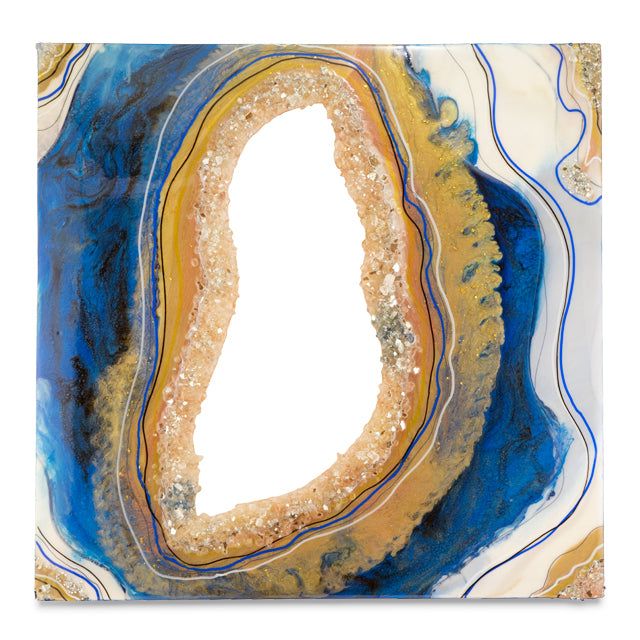 Geode Mixed Media Painting on Cut Panel made by Jessica Quint using Amazing Clear Cast Plus High Gloss