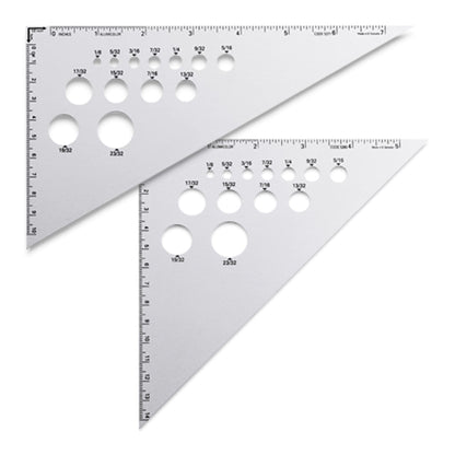 Calibrated Aluminum Triangles, 30°/60° Triangle and 45°/90° Triangle