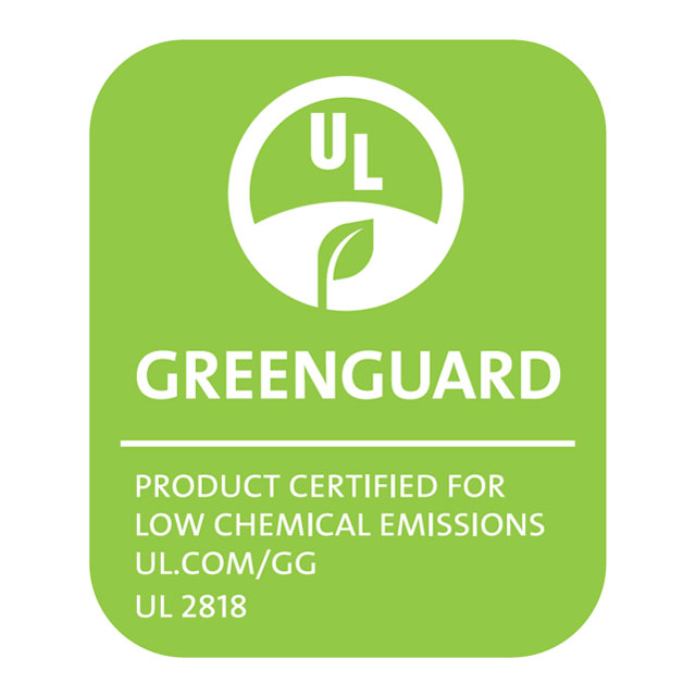 Greenguard Certified - Products that are Greenguard Certified meet strict chemical emissions limits and are designed for use in office environments and other indoor spaces.