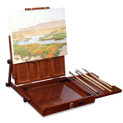 Large Sienna Plein Air Pochade Box (Brushes not included).