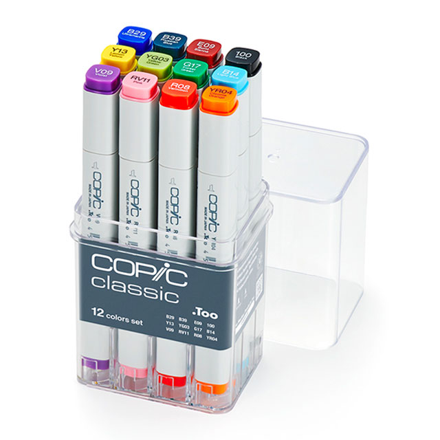 Classic Marker Set 12 Basic Colors