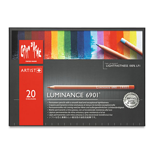 Luminance Colored Pencils, Assorted Colors, Set of 20