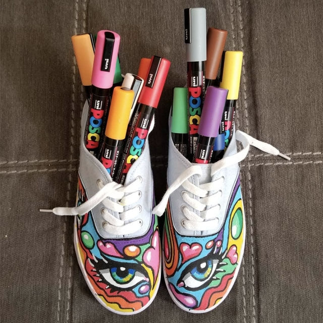 Shoe Decoration with Posca Paint Markers