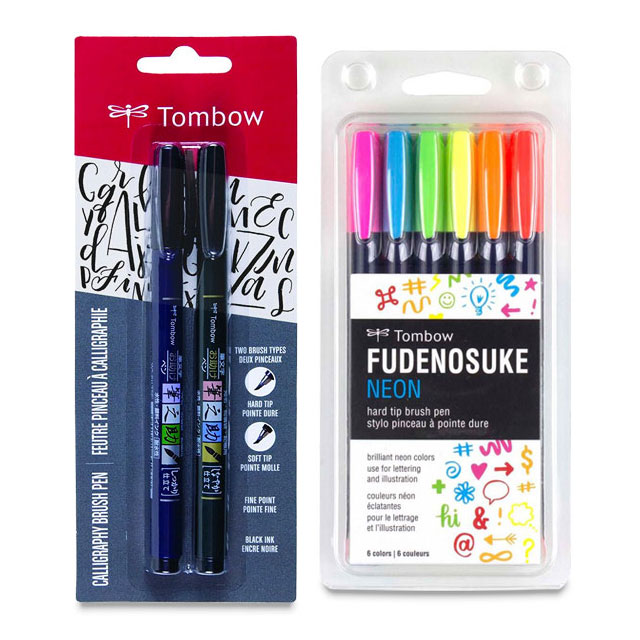 Tombow Fudenosuke Brush Pen Sets