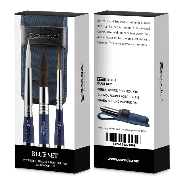  Black Travel Brush Set