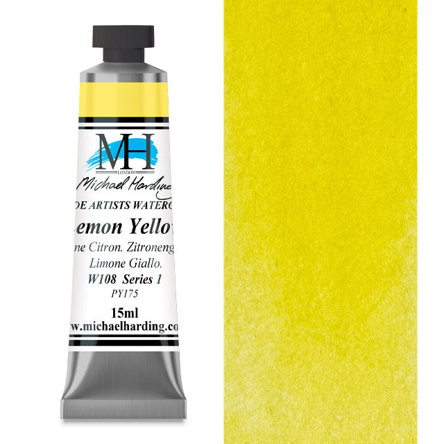 Michael Harding Artists Watercolor - Lemon Yellow, 15 ml