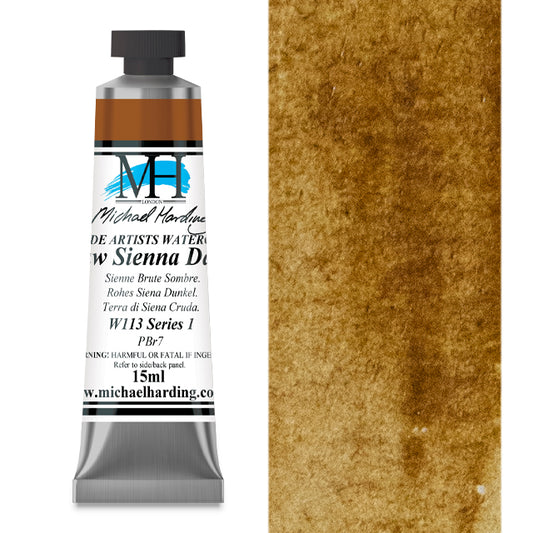 Michael Harding Artists Watercolor - Raw Sienna Dark, 15 ml